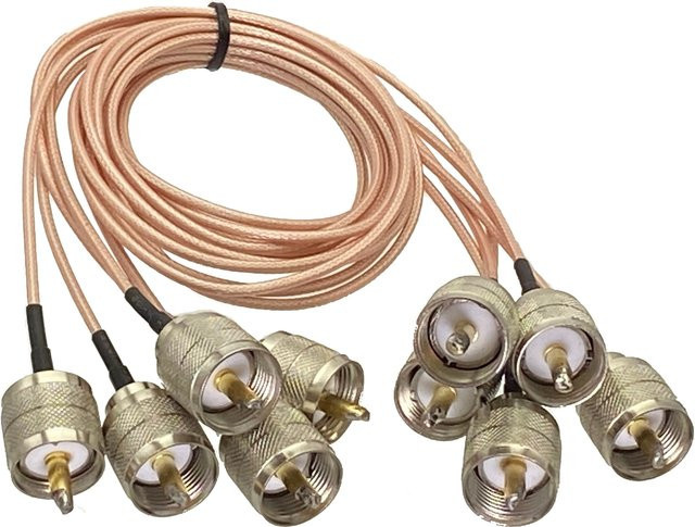 RG316 UHF PL259 auf PL259 RF Pigtail Coax Jumper Kabel in Silber - Bild 1