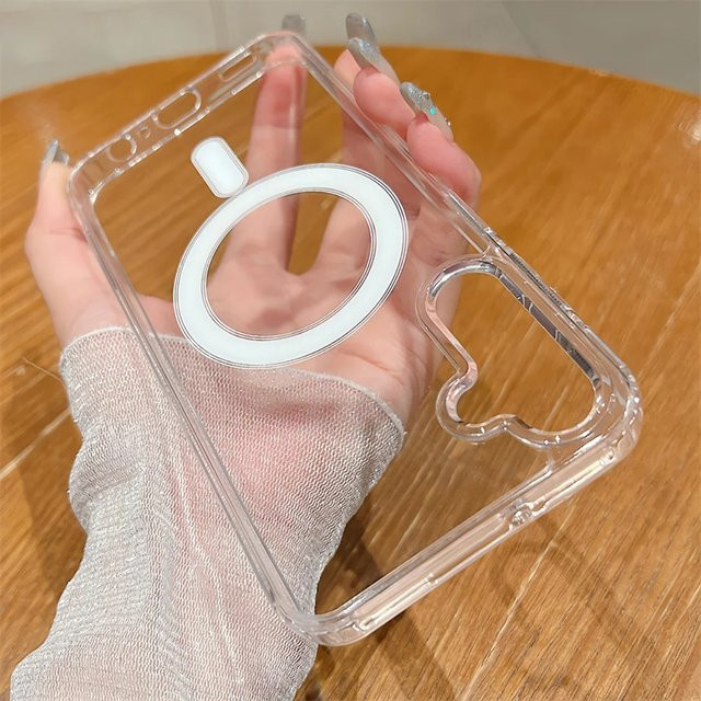 Magnetische Silikon Schutzhülle für Samsung Galaxy Modelle S25 Ultra S24 FE S23 S22 A56 A55 A54 A36 A35 A26 A25 A16 A15 A07 A06 in Transparent - Bild 1