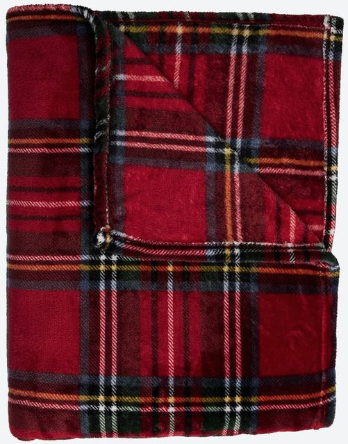 NKD Wohndecke aus Fleece in Rot, B/T: 150 x 200 cm - Bild 1