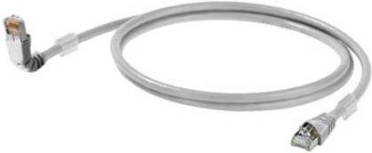 Weidmüller RJ45 Patchkabel CAT 6a S/FTP Ethernet LAN in Grau, Länge: 1,50 m - Bild 1