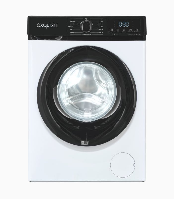 Exquisit Waschmaschine WA8014-370A in Weiss, Frontlader, 8 kg Waschkapazität, 1400 U/min Schleuderdrehzahl, B/T/H: 59,8 x 60,0 x 85,0 cm - Bild 2
