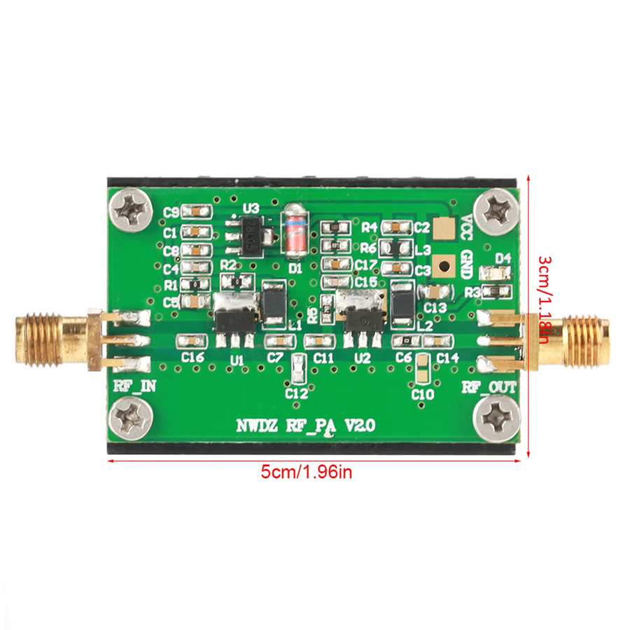 Breitband RF Power Verstärker für HF VHF UHF FM Sender, 2 MHz-700 MHz, 3 W, Grün - Bild 5