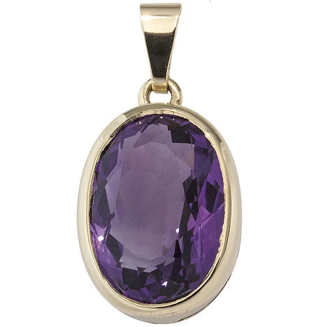 Colfem Anhänger 585 Gelbgold, Amethyst, Unisex - Bild 1