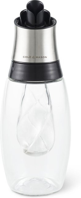 Cole & Mason Bristol Öl- und Essig DUO Ausgießer Set, 4er Pack, schwarz/silber, B: 10,7 cm, H: 24,7 cm - Bild 1