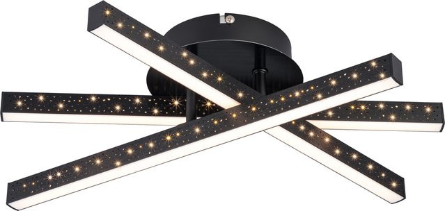 LIVARNO LED Deckenleuchte Sterndekor in Schwarz mit warmweißem Licht - Bild 1