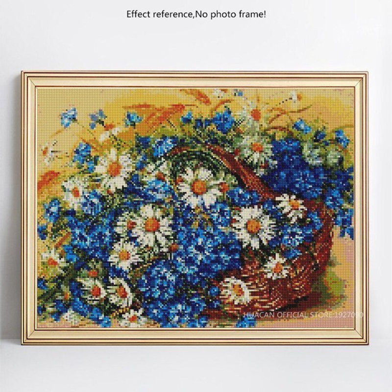 FIYO Diamond Painting Set mit floralem Blumenmuster, mehrfarbig, B/H: 20 x 30 cm - Bild 1