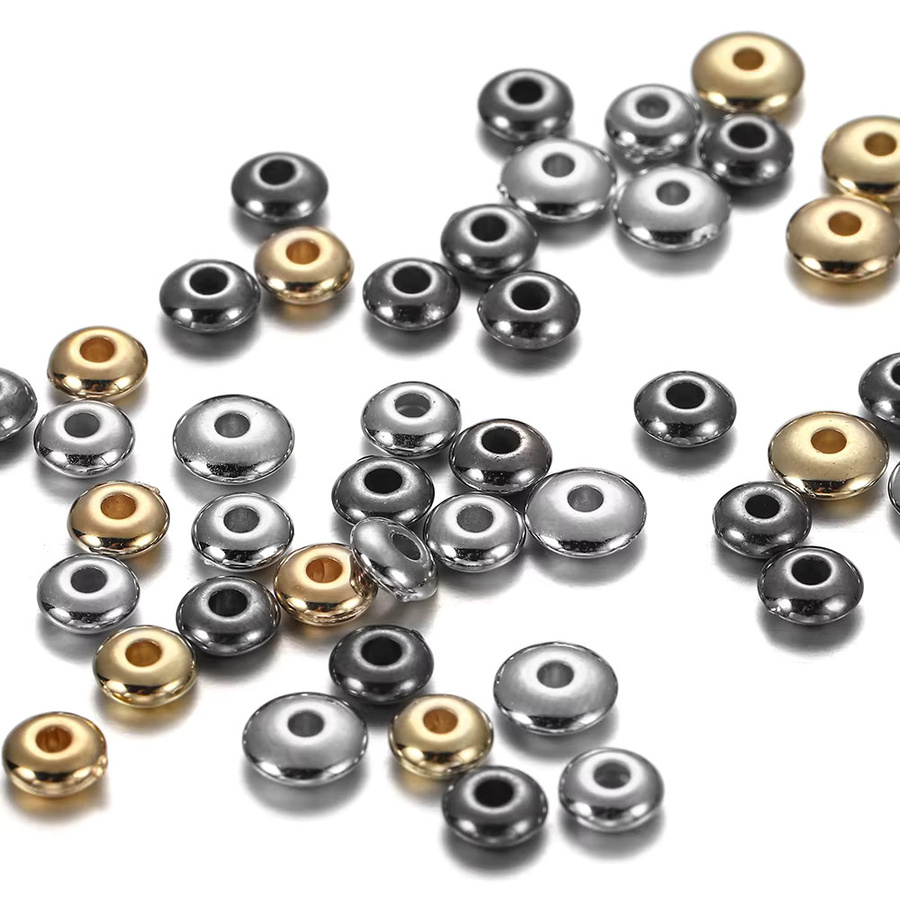 AGCFABS Charm Spacer Perlen, Rad Perle, flach, rund, Unisex - Bild 3