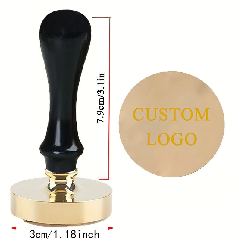Messingstempel für Keramik und Schmuck mit geprägten Mustern, Gold, Durchmesser: 3 cm - Bild 2
