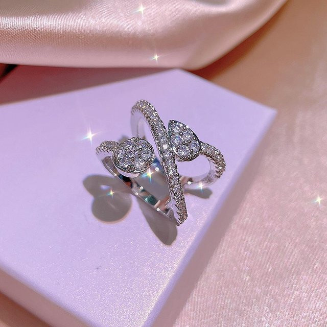 Ring, Diamant, Damen, Größe 6, grau - Bild 1