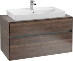 V&B Waschtischunterschrank Collaro in Arizona Oak, B/T/H: 100 x 54,8 x 50 cm, mit mittigem Waschtischanschluss - Bild 1