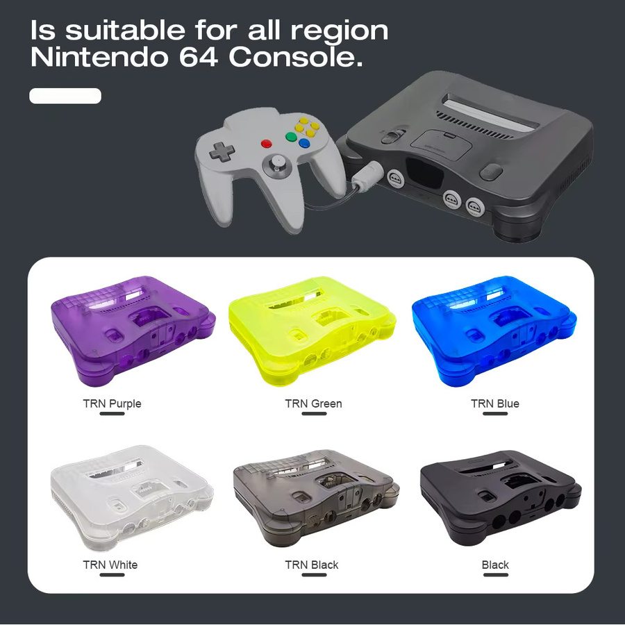 Apexneer Transparente Ersatzschale für Nintendo 64 Gehäuse in Rot - Bild 2