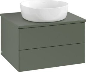 V&B Waschtischunterschrank Antao ohne Frontstruktur in Grau, B/T/H: 60 x 36 x 50 cm - Bild 1