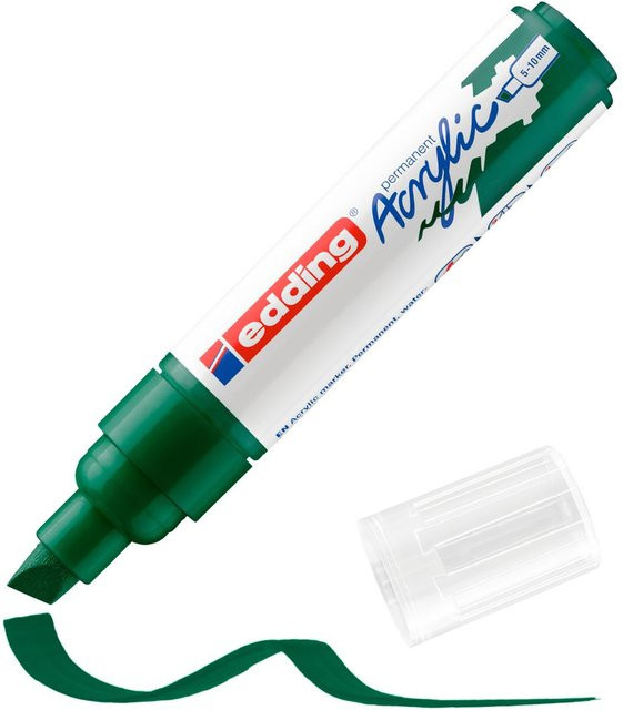 edding 5000 Acrylmarker Breit in Grün mit Keilspitze und Pigmenten - Bild 1