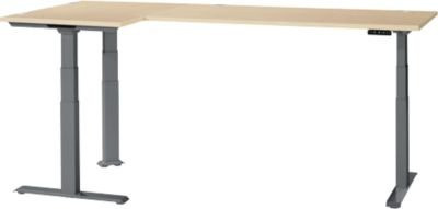 Schäfer Shop Genius Winkelschreibtisch Modena Flex elektrisch höhenverstellbar Ahorn/Anthrazit B: 200 cm, T: 160 cm - Bild 1