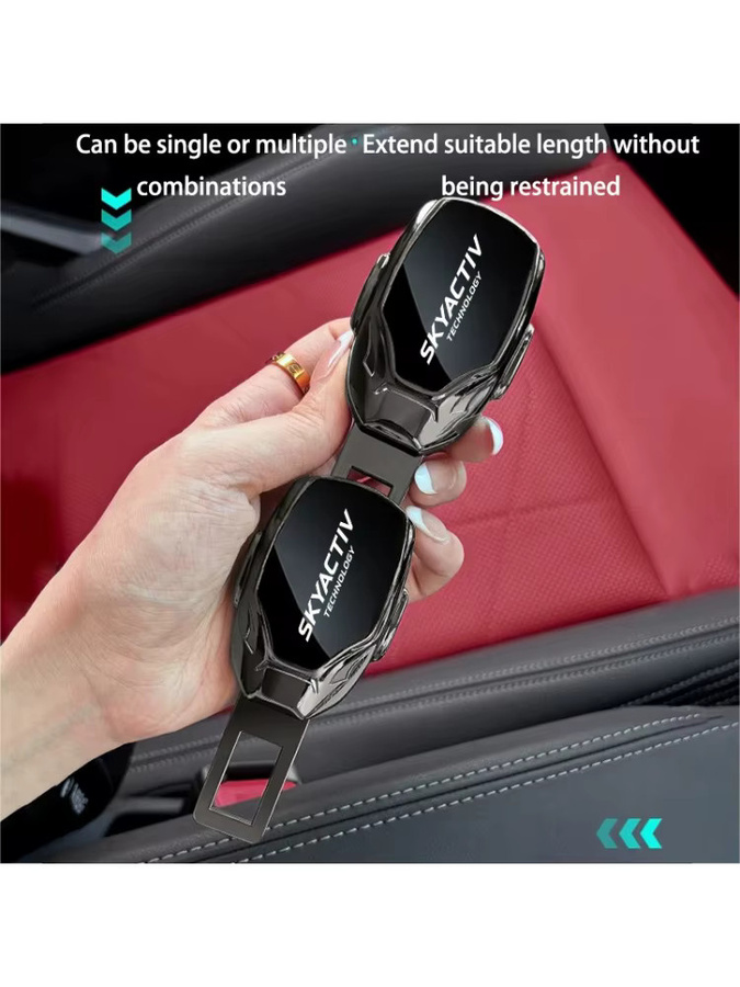 Sicherheitsgurt Clip Verlängerung Stecker für Mazda Skyactiv CX3 CX5 CX8 3 Axela 6 in Schwarz - Bild 5