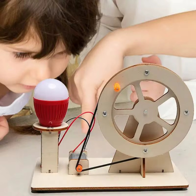 soulbao DIY Holz Handkurbel Generator, Wissenschaft Spielzeug, Physik Experiment Set - Bild 2