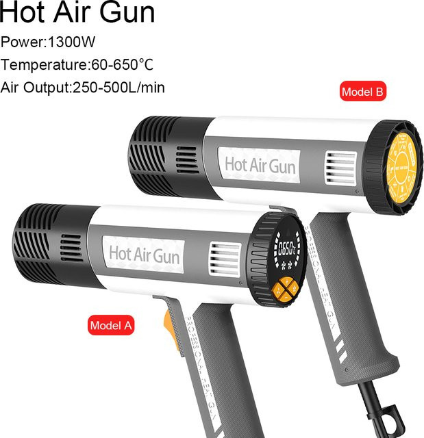 lefavor LF502 Smart N Heißluftpistole mit Digitalanzeige und 1300 W Hochleistungswind - Bild 1