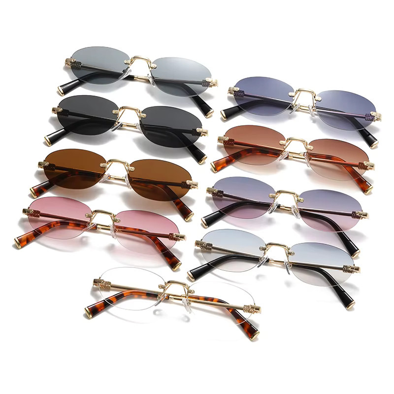 JUNCTURE Sonnenbrille Oval, randlos, Metall, Unisex - Bild 2