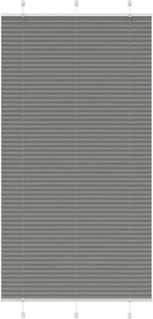 vidaXL Plissee Anthrazit semi-transparent aus Polyester B: 110 cm, H: 200 cm - Bild 1