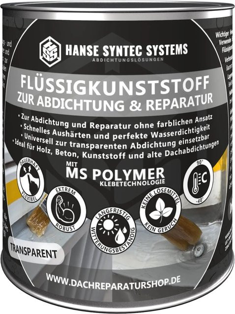 HSS Flüssigkunststoff MS-Polymer als wasserdichte Flüssigmembran, Transparent, 250 g - Bild 1