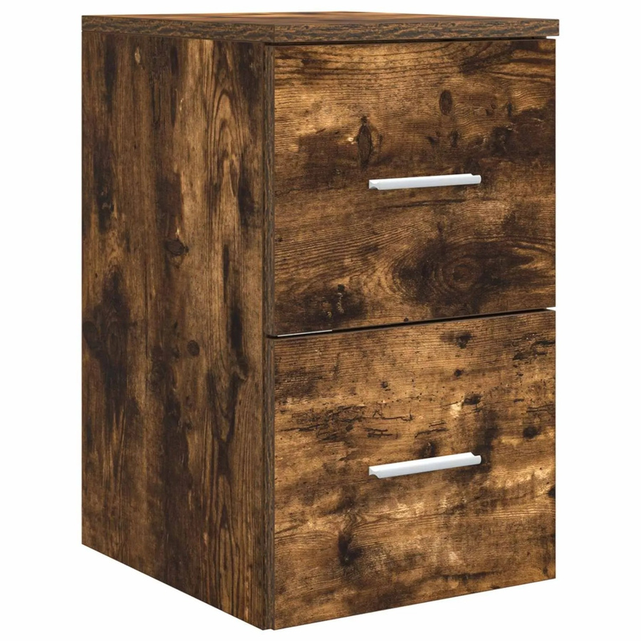 vidaXL Badezimmerschrank Modern in Geräuchert Eiche, Braun, B/T/H: 44,5 x 30,0 x 117,7 cm - Bild 2