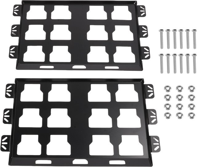 2er-Pack Montageplatten aus Edelstahl kompatibel mit Milwaukee Packout Werkzeugkiste, Schwarz - Bild 1