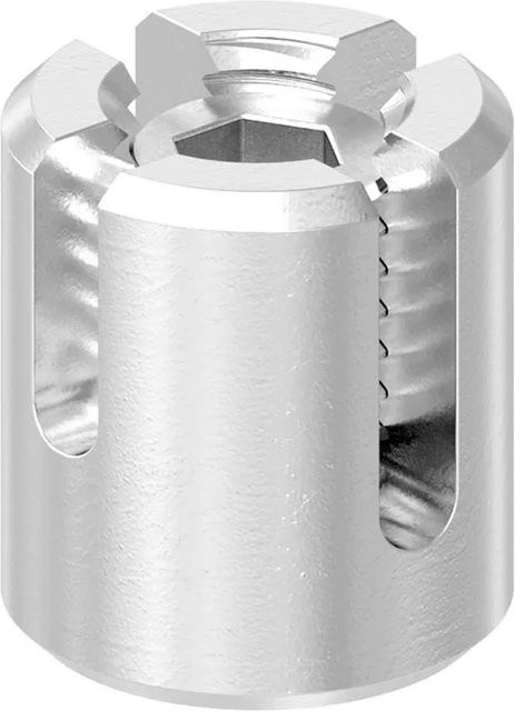 FeNau Kreuzklemme aus Edelstahl V4A in Silber für Seile mit Ø 3 mm, B/T/H: 180 x 180 x 140 mm - Bild 1