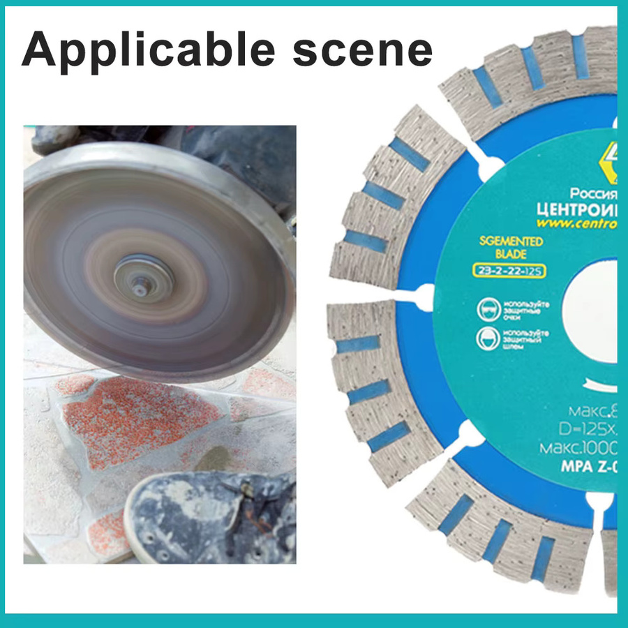SI FANG Diamant Sägeblatt für Beton und Asphalt, 125 mm, Trocken- und Nassschnitt - Bild 5