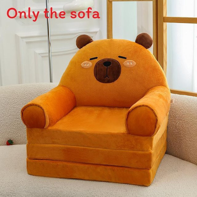 TrailPeak Stitch Cartoon Faltbares Babysofabett für Kinder in Orange - Bild 1