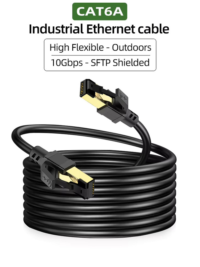 BYXGD CAT6A Industrielles Ethernet-Kabel S/FTP mit RJ45 für 10Gbps, POE und PLC - Bild 6