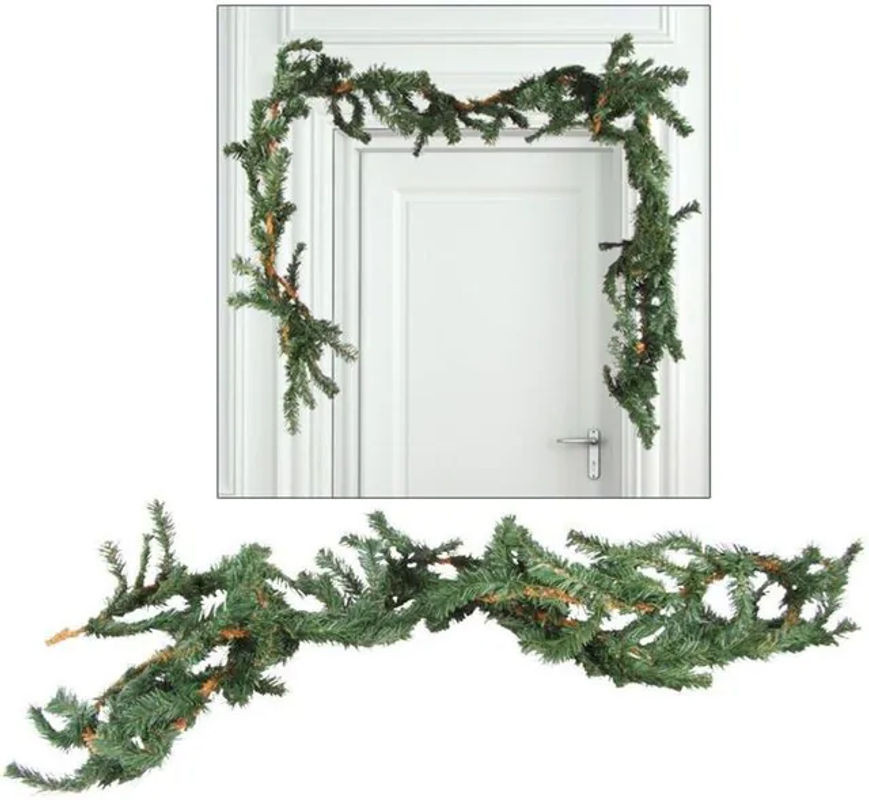 Buri Riesige Künstliche Tannengirlande in Grün für Weihnachten und Maibaum, Länge: 270 cm - Bild 1