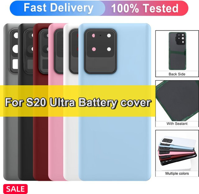 Samsung S20 Ultra Ersatzgehäuse für Kamerarahmen und Batteriefach in Blau - Bild 1