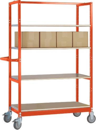 Manuflex Etagenwagen TV1052.2001 in Rotorange (RAL 2001) aus Stahl - Bild 1