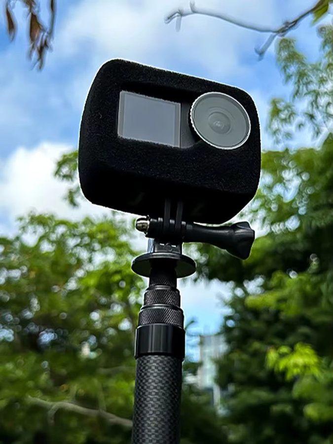 Windslayer Schaumstoffgehäuse für DJI Osmo Action 6 in Schwarz zur Rauschunterdrückung und als Windschutz für deine Action Camera - Bild 7