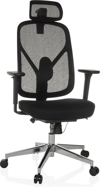 hjh OFFICE Profi Bürostuhl RALOO PRO mit Kopfstütze, Armlehnen und Netzstoff, höhenverstellbar - Bild 1