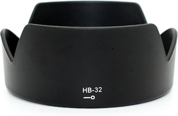 Nikon HB-32 Gegenlichtblende in Schwarz für DX AF-S 18–70 mm, 18–105 mm, 18–135 mm und 18–140 mm ED Objektive - Bild 1