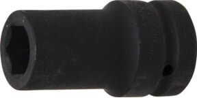 BGS Kraft-Steckschlüssel-Einsatz Sechskant tief 5500-24 mit 25 mm (1 Zoll) Innenvierkant und 24 mm Schlüsselweite in Schwarz aus Edelstahl - Bild 1