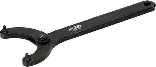 KS Tools Gelenk-Zweilochmutterndreher Hakenschlüssel in Schwarz, Schlüsselweite 18 - 40 mm - Bild 1