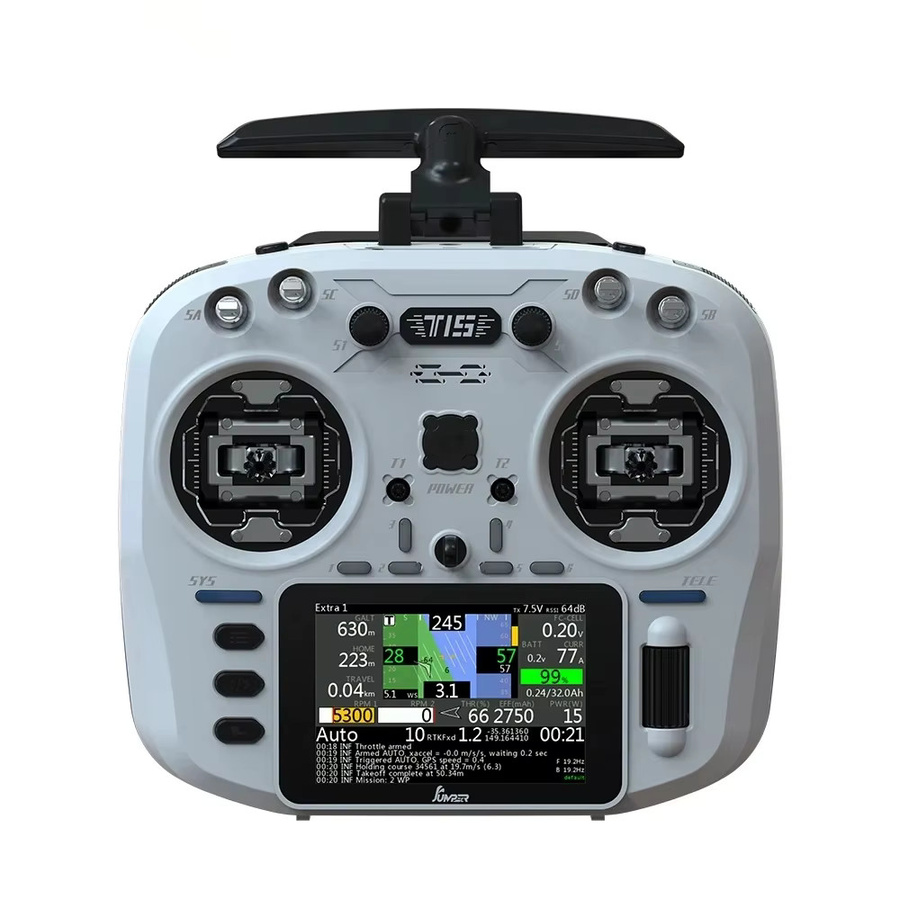 PUSD Fernbedienung T15 Radio Controller mit Gimbal Sensor und 2,4 GHz RDC90 für EDGETX/ELRS FPV RC Drohnen in Pink und Weiß - Bild 2