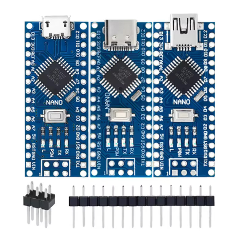 AOKIN Nano 3.0 Controller mit CH340 USB-Treiber und ATmega328P in Blau mit USB-C Anschluss - Bild 5