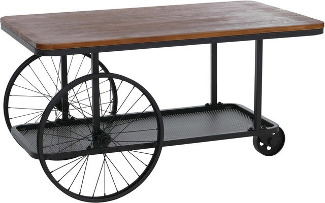 Couchtisch MCW Q69 Industrial Retro aus Holz und Metall, Braun/Schwarz, B/T/H: 100 x 54 x 60 cm - Bild 2