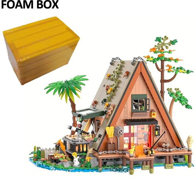 IKEFUN Waldhaus Baumhütte Bausteine Set mit LED-Licht 1486 Teile - Bild 1