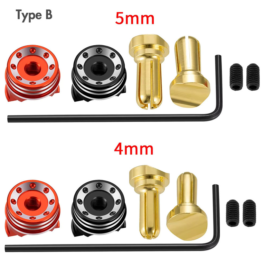 AXSPEED Messing Bullet Bananenstecker mit Metallkühlkörper für RC Auto Lip Batterieanschluss in Multicolor - Bild 3