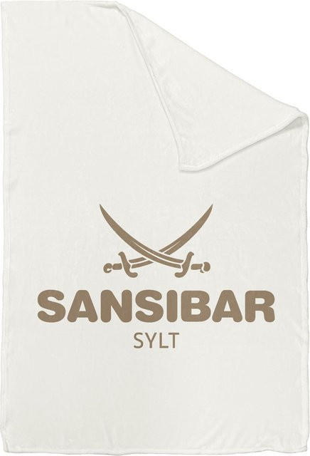 Wohndecke SANSIBAR aus Microfaser in Weiß/Beige, B/B: 200 x 150 cm - Bild 1