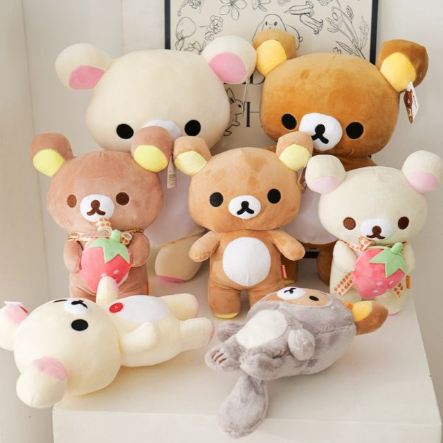 Aoger Rilakkuma Erdbeere Plüschpuppe Stoffpuppe - Bild 1