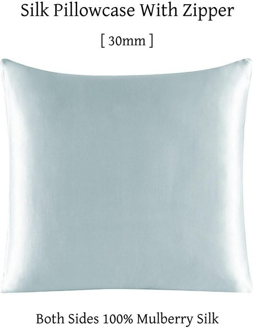 JMG Clothing Kissenbezug aus 100% Seide in Blau, Breite: 60 cm, Höhe: 70 cm - Bild 1