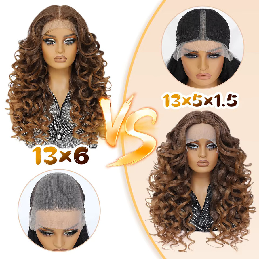 Latisha Synthetische Lace-Front-Perücke, lockig, Damen - Bild 4