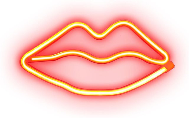 SBS LED-Leuchtschild Red Lips Glow in Rot mit Neon-Effekt für den Innenbereich - Bild 1