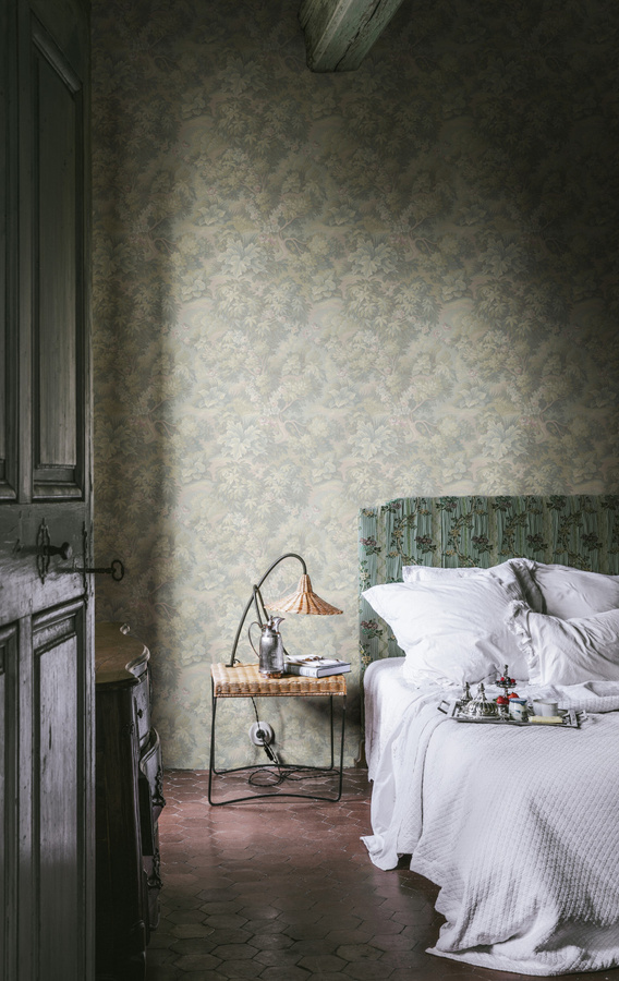 Rebel Walls Tapete Blooming Park in Pastellgrün mit floralem Vintage-Design und botanischem Motiv aus Vlies - Bild 2