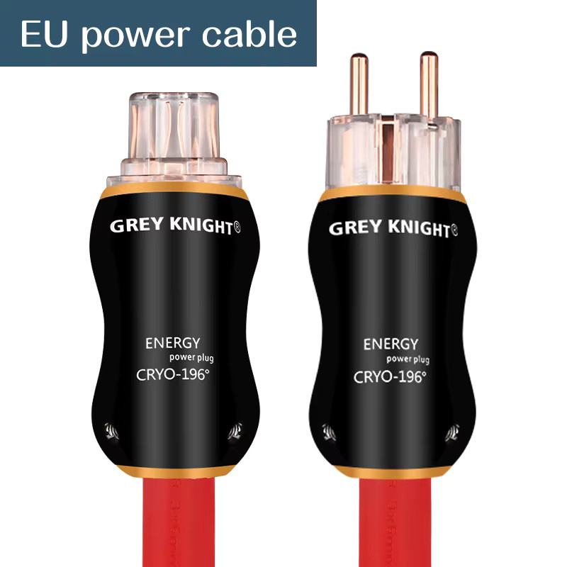 Grey Knight Hi-End HiFi-Audio Netzkabel mit 3x6mm² Reinkupfer-Leitungen für CD-Player und Verstärker Schuko-Stromkabel - Bild 7
